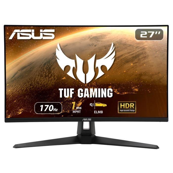 Écran PC Gamer ASUS TUF VG27AQ1A - 27" - IPS - WQHD (2560x1440) - 1ms MPRT - 170Hz - G-Sync - FreeSync - HDMI - DisplayPort - Noir