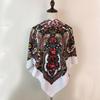 100*100cm Russian Style Floral Print Square Scarf for Women