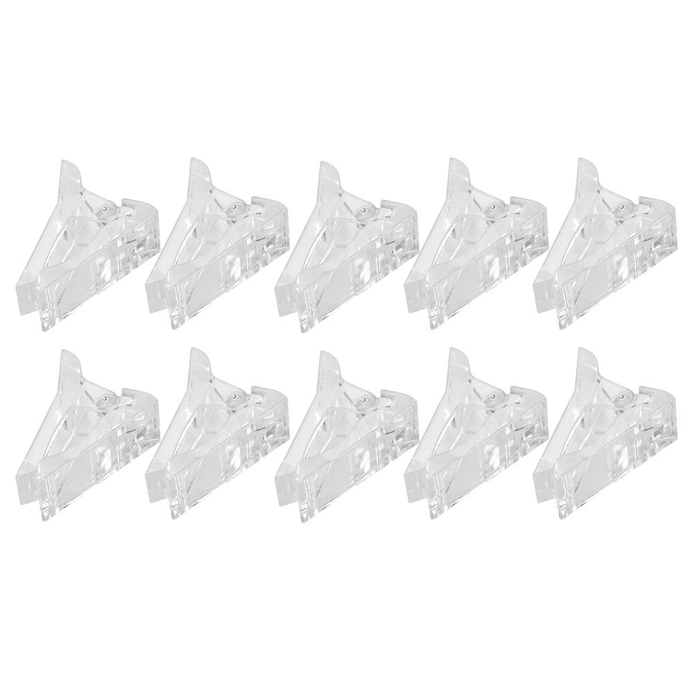 10pcs / Set Transparent Nail Tips Clips   Quick Building Mold Clips Nail Gel Accessories