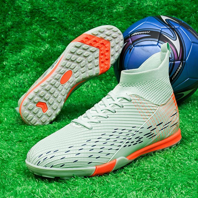 Ronaldo high-top assassin 2025 spring new football shoes broken nails children boys girls adult game training shoes
