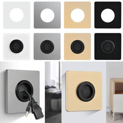 With Rubber Pad Wall Blank Panel With Outlet Hole Decorative Cover Cable Organizer Storage  Office