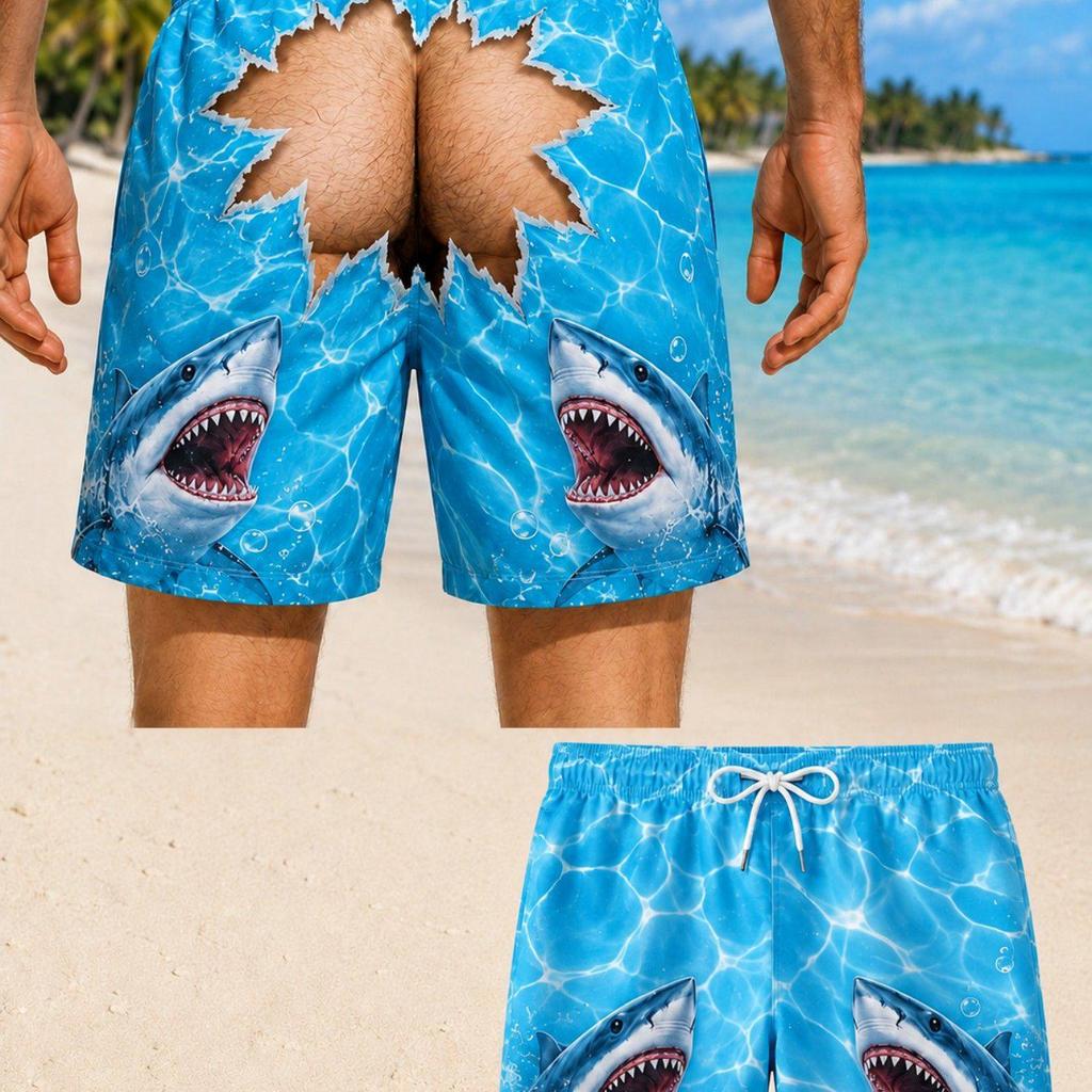 Men's American Flag Quick-Dry Summer & Fall Beach Swim Trunks - Casual Plus Size Shorts