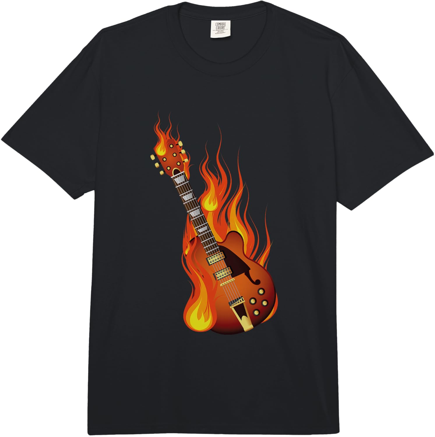 Brennede Rock Guitar Heavy Metal Music Comfort Colors Adult Heavyweight Unisex T-Shirt M