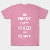 T Shirt Women Nerdy Dirty Inked Curvy Harajuku Print Kawaii Tshirt Summer Short Sleeve Female T-Shirt Top Tee