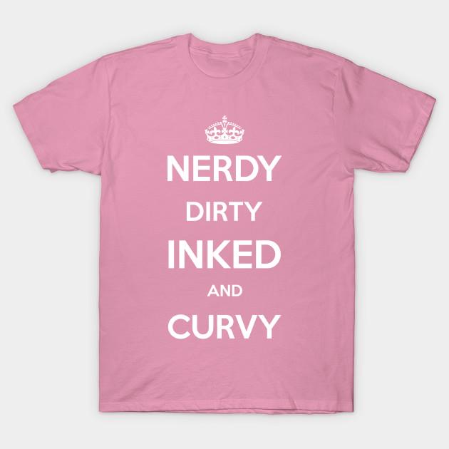 T Shirt Women Nerdy Dirty Inked Curvy Harajuku Print Kawaii Tshirt Summer Short Sleeve Female T-Shirt Top Tee