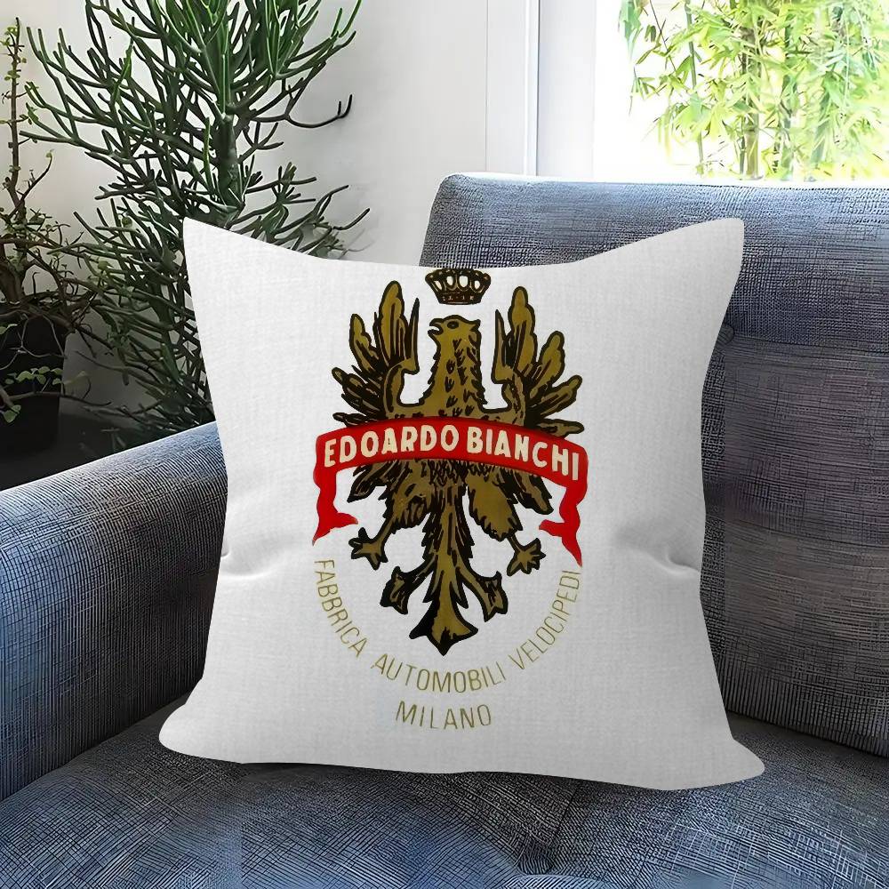BBBianchiS Bike Logo   Cushion Cover Pillowcase Upholstery Sofa Throw Pillow Home Decor Pillowcas