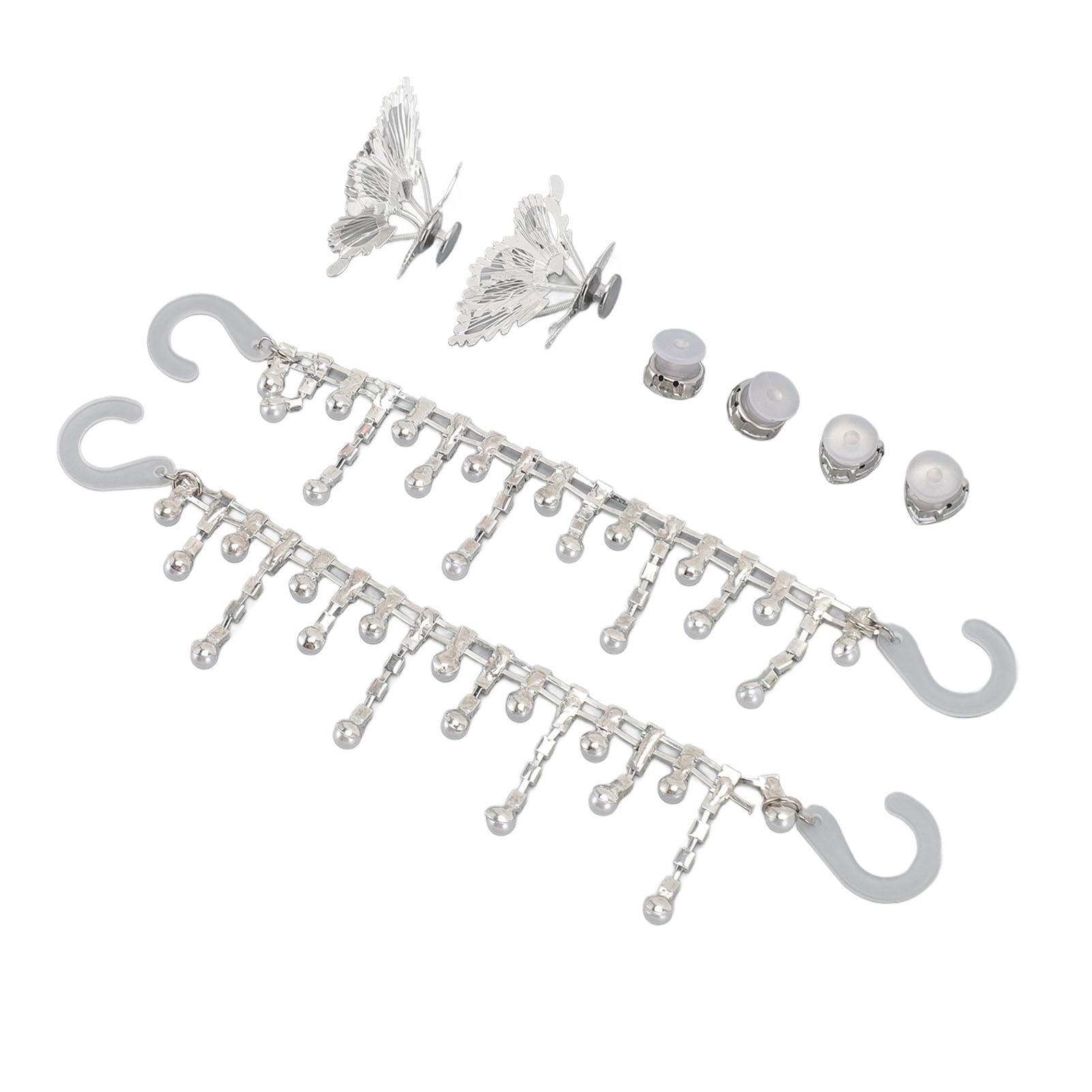 

8 шт. набор подвесок для обуви бабочка пряжка сердце пряжка круглая пряжка подвеска для обуви цепочка украшение для