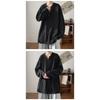 Autumn Korean Streetwear T Shirt Men Fashion Hip Hop Baggy Casual  Solid Color Loose Long Sleeve Tees