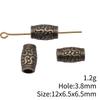 Concentric Circle Pattern Tube Spacer Beads Metal Loose Beads For Bracelet Necklace Hair Jewelry Craft Accessories For
