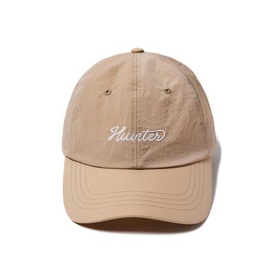 Heonteo [Women] Ripstop Cursive Logo Cap - Beige Hew0002Chzbei