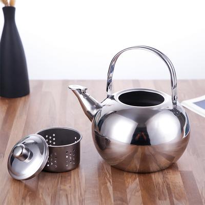 Edelstahl Wasserkessel Teekanne mit Sieb Filter Kaffeekessel Grüntee Kanne Zuhause Büro Tee Kaffee Werkzeuge Kochgeschirr