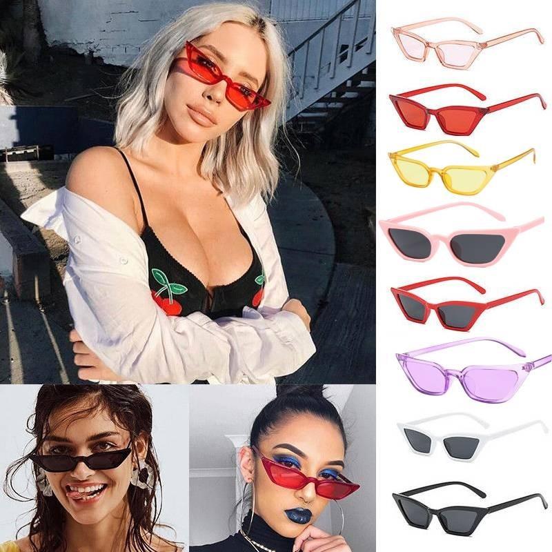 Elegant Women Cat Eye Design Sunglasses With Retro Small Eyeglass And Uv Protection
