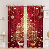 Set Of Santa Claus Christmas Drapes Digital Print Rod Pocket Design 100 Polyester Perfect For Living Area Kitchen Area Bedroom