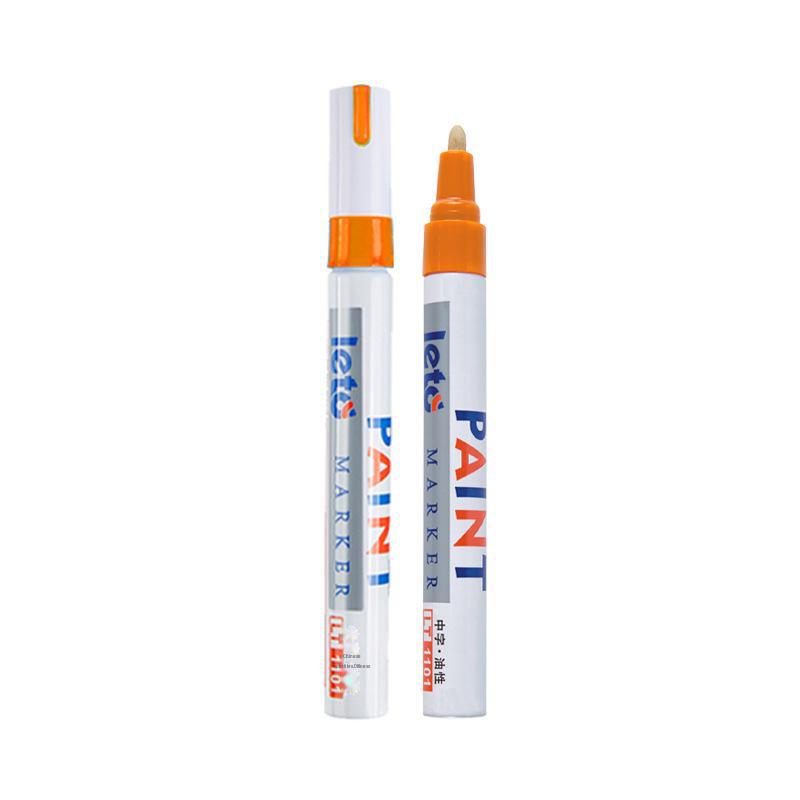 Waterproof Colored Metal Graffiti Marker: Non-Fading White Oily Paint Pen for DIY and Tire Repair