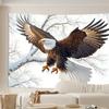 Realistic Eagle Flying Tapestry Wall Art Decor Majestic Wildlife Print Home Decoration Large Size 180x280cm Mural