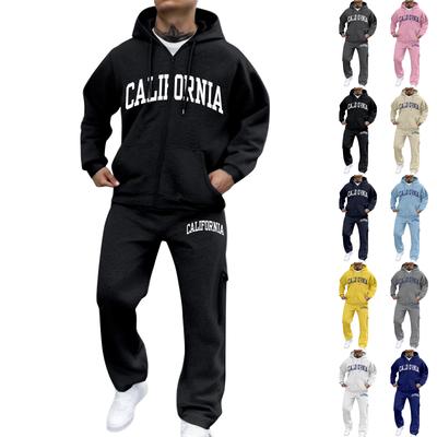 Men's Zippered Sweatshirt Jacket Suit Men's Casual Sports Suit Sweatshirt Suit