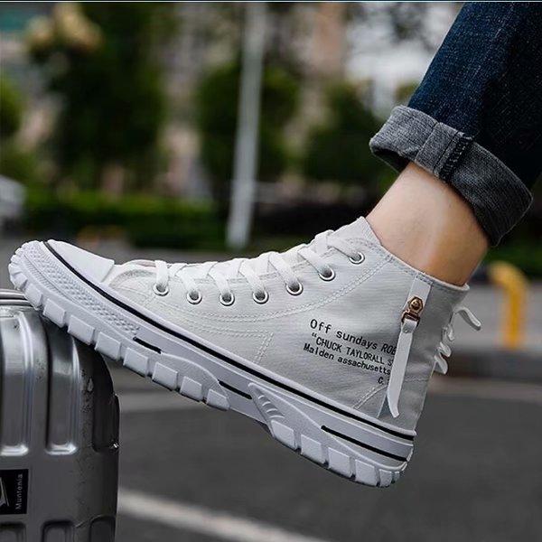 Tendência de sapatos de lona de cano alto masculino casual legal moda estilo de rua tênis hip hop para adolescentes