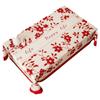 Festive Waterproof New Year Tablecloth Stain Resistant Light Luxury Table Cover Cartoon Washable Coffee Table Mat Restaurant