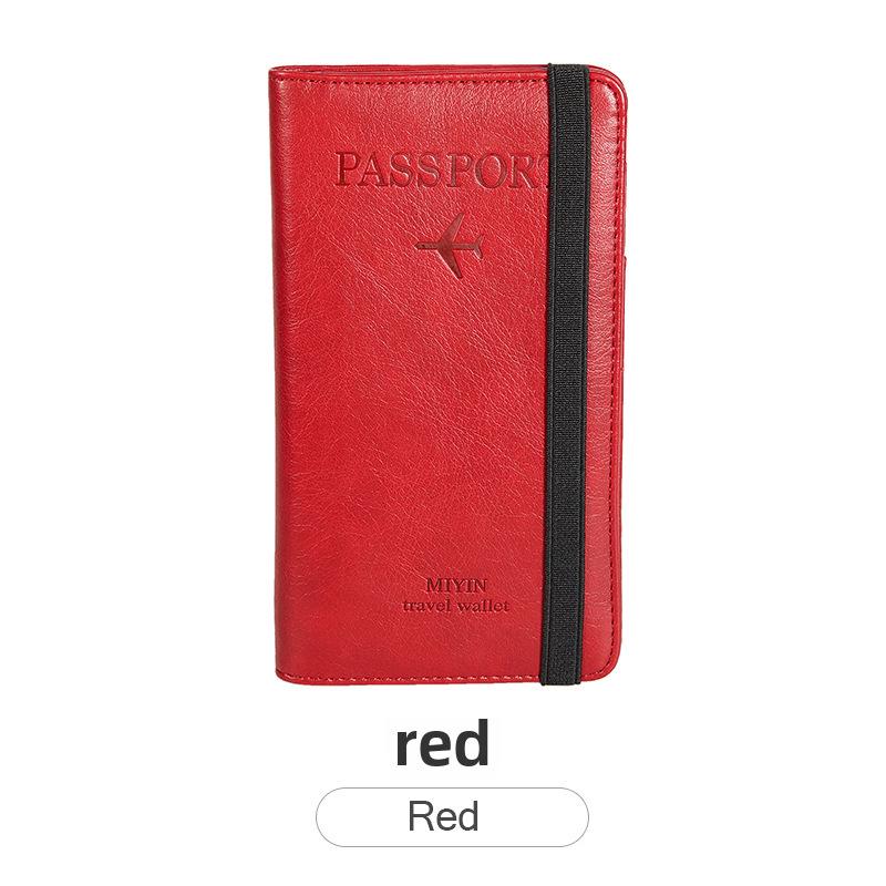 Xiangyin Dámská Velkokapacitní Multifunkční Kožená Peněženka a Cestovní Pasová Spojka