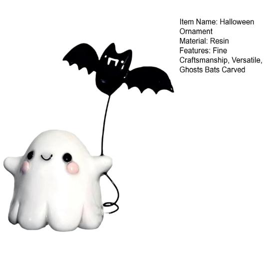 Halloweenská ozdoba Duchové Netopýři Vyřezávaná pryskyřičná soška Vodotěsná Halloweenská figurka Vnitřní Venkovní Dekorace