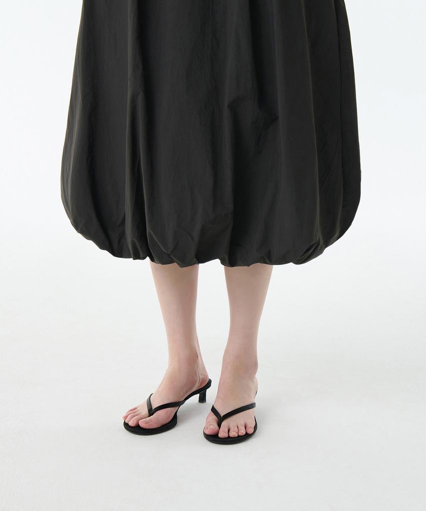 Musinsa Standard Woman Women'S Balloon Banding Long Skirt [Gunmetal]