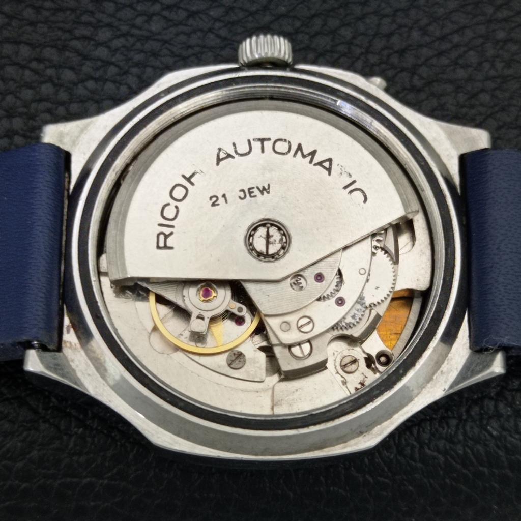 AUTOMATIC VINTAGE RICOH R31 JAPAN MENS BLUE COLOR DIAL WATCH a707638-1