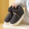 High-top Cotton Slippers for Women's Winter Indoor Home and Outdoor Wear Thick-soled Plush Warm and Waterproof Cotton Shoes for Men's Winter