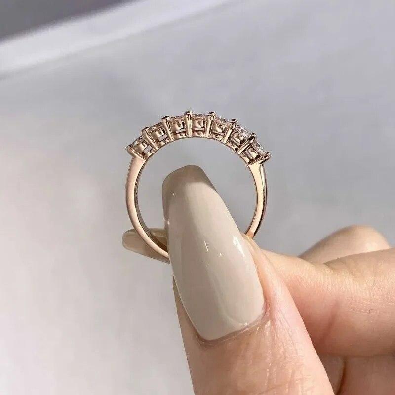 Sace Gems Moissanitový prsten s certifikací GRA 0,7 CT VVS1 Lab Diamond Solitaire prsten pro ženy Snubní prsten se zásnubním příslibem