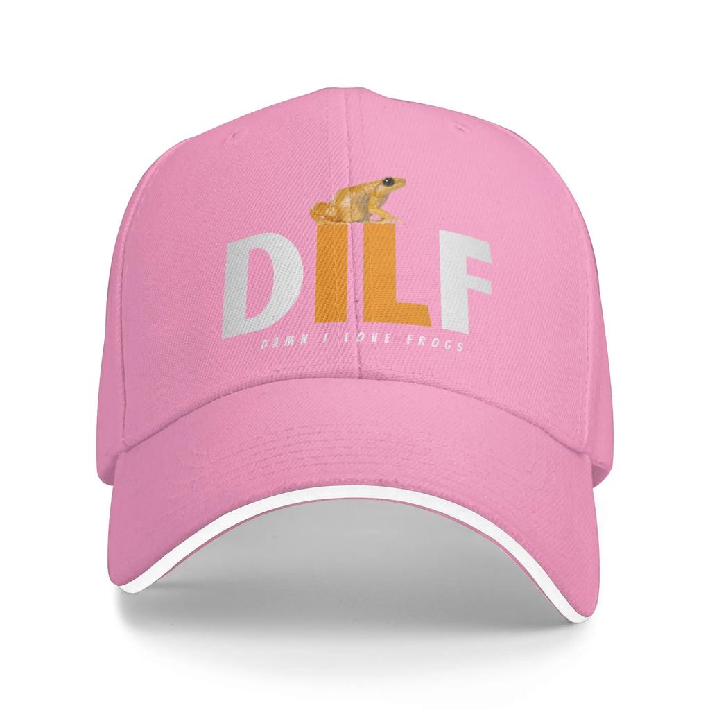 DILF Damn I Love Frogs Baseball Cap Female Male Custom DIY Trucker Hat Summer Y2k Cute Outdoor Sport Sunscreen Baseball Caps