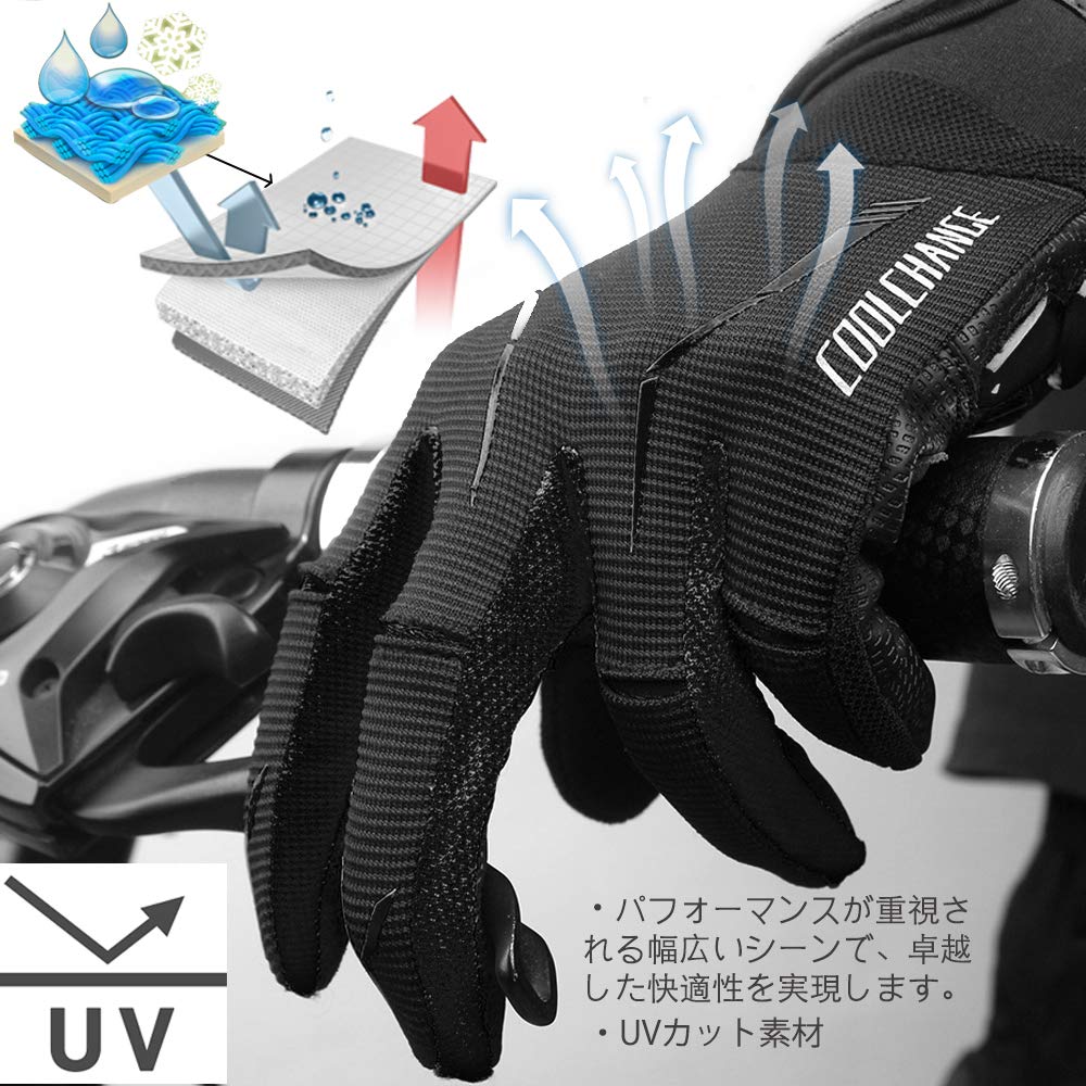 Cycling Gloves for and UV Smartphone and Spring, Summer, Fall, Protection, Compatible, Breathable, Shock-Absorbing, Abrasion-Resistant, Quick-Drying,