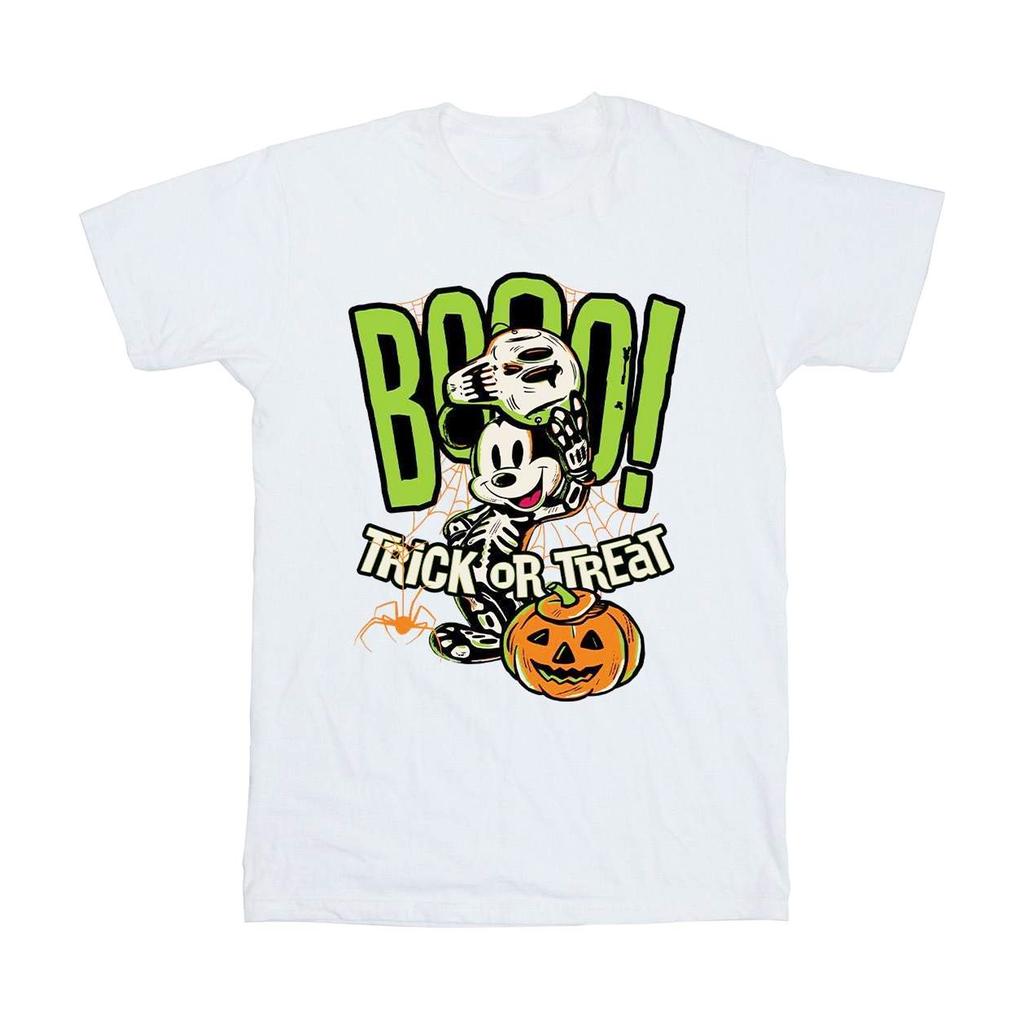 Disney Mens Boo Trick Or Treat Mickey Mouse Cotton T-Shirt