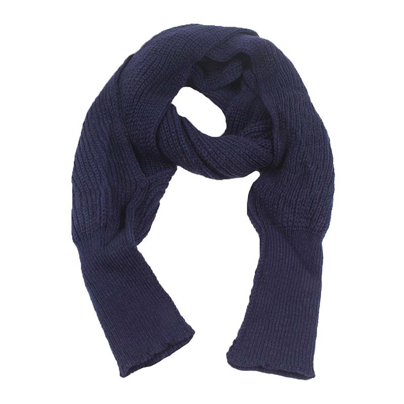 Многофункциональный женский зимний шарф с длинными рукавами, теплый осенний вязаный шаль-накидка, однотонный объемный шарф-накидка, накидка