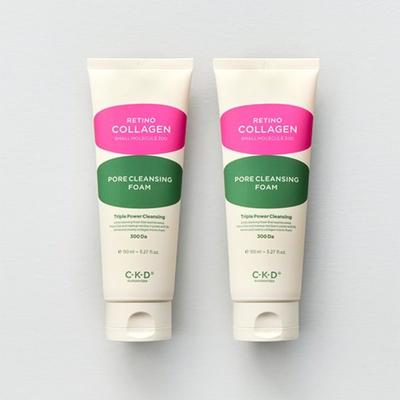 Chong Kun Dang Health Retino Collagene Basso Peso Molecolare 300 Schiuma Detergente Pori Set Doppio 150ml