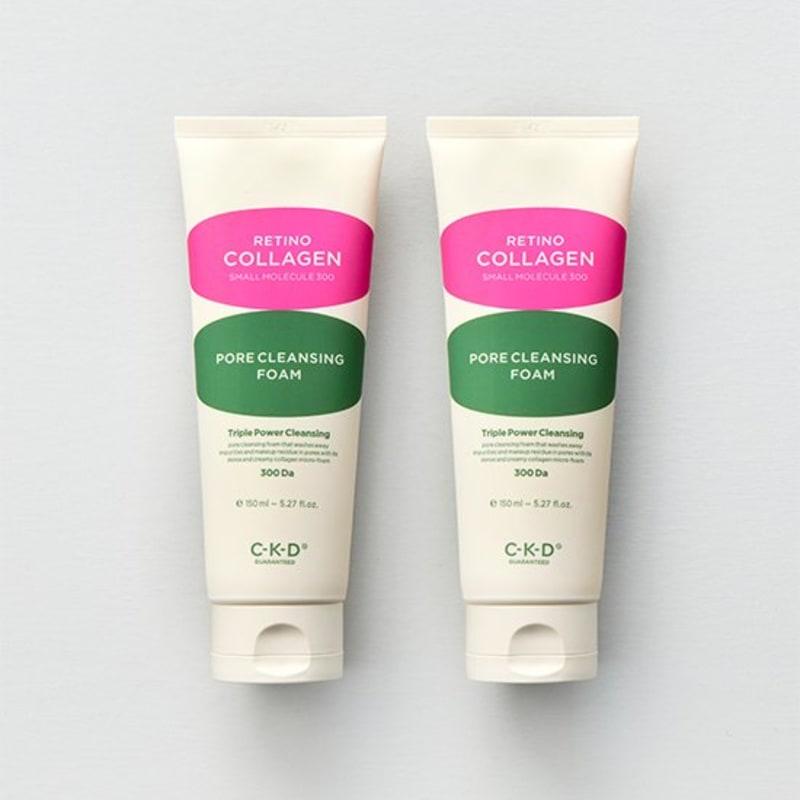 CKD Chong Kun Dang Health Retino Collagen Low Molecular 300 Pore Cleansing Foam 150mL Duo Set