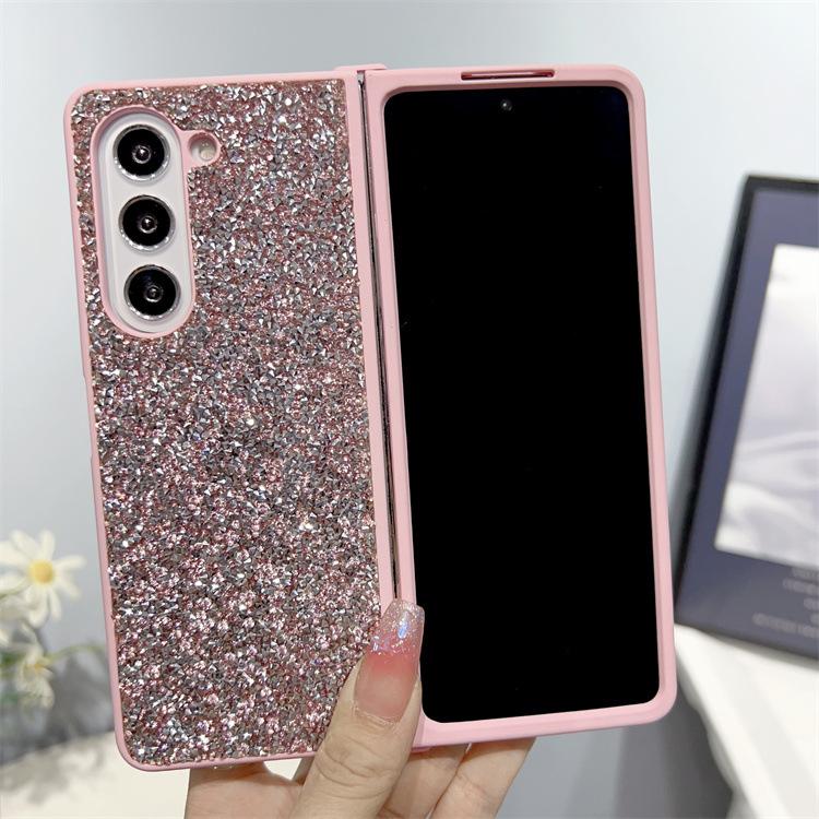 Applicable to Samsung ZFold5 mobile phone case, diamond glitter all-inclusive TPU protective case zfold3 folding mobile phone case 4th generation