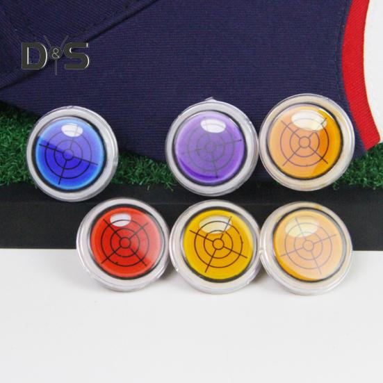 1/5 ks Značkovač golfových míčků Klip na kulatou čepici s funkcí úrovně Magnetická spona na značkovač golfového míčku Klip na čepici golfového míčku Značkovač čáry Golfové příslušenství