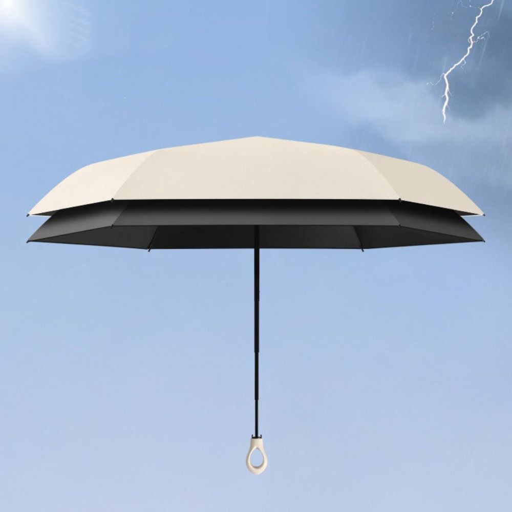 Anti UV Mini Sun Umbrella Lightweight Five-Folding Parasol 2 In 1 Portable Rain Umbrella  Travel