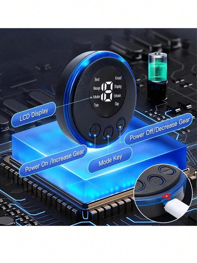 LCD Display EMS Neck Massage Electric Massager Cervical Neck Back Patch 8 Mode Pulse Muscle Stimulator