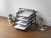 Pearl Metal File Tray, Black, 4 Tiers, N-7587