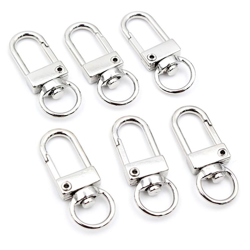 10pcs Snap Lobster Clasp Hooks Gold Silver Plated 5 Colors DIY Jewelry Making Findings for Keychain Neckalce Bracelet Supplies