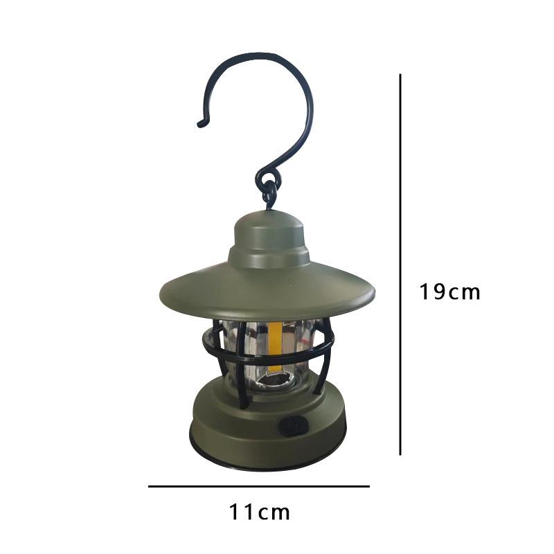Retro Outdoor Camping Lantern - Emergency, Work, and Handheld Light for Hiking and Outdoor Use