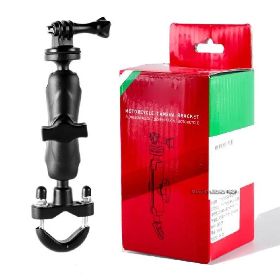 Motorcycle Action Camera Mount Handlebar Holder for GoPro Hero Insta360 DJI Osmo SJCAM Aluminum Alloy Adjustable Clamp