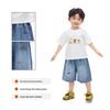 Boys' Cartoon Embroidered Denim Shorts