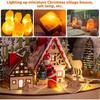 Accessory Cord with 10 Led Light Bulb, LED Light Bulb C7 Cord Clip Lights Christmas Cabin, for Christmas Village Houses Craft Decoration