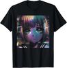 Sad Anime Waifu Japanese Aesthetic Otaku Vaporwave T-Shirt