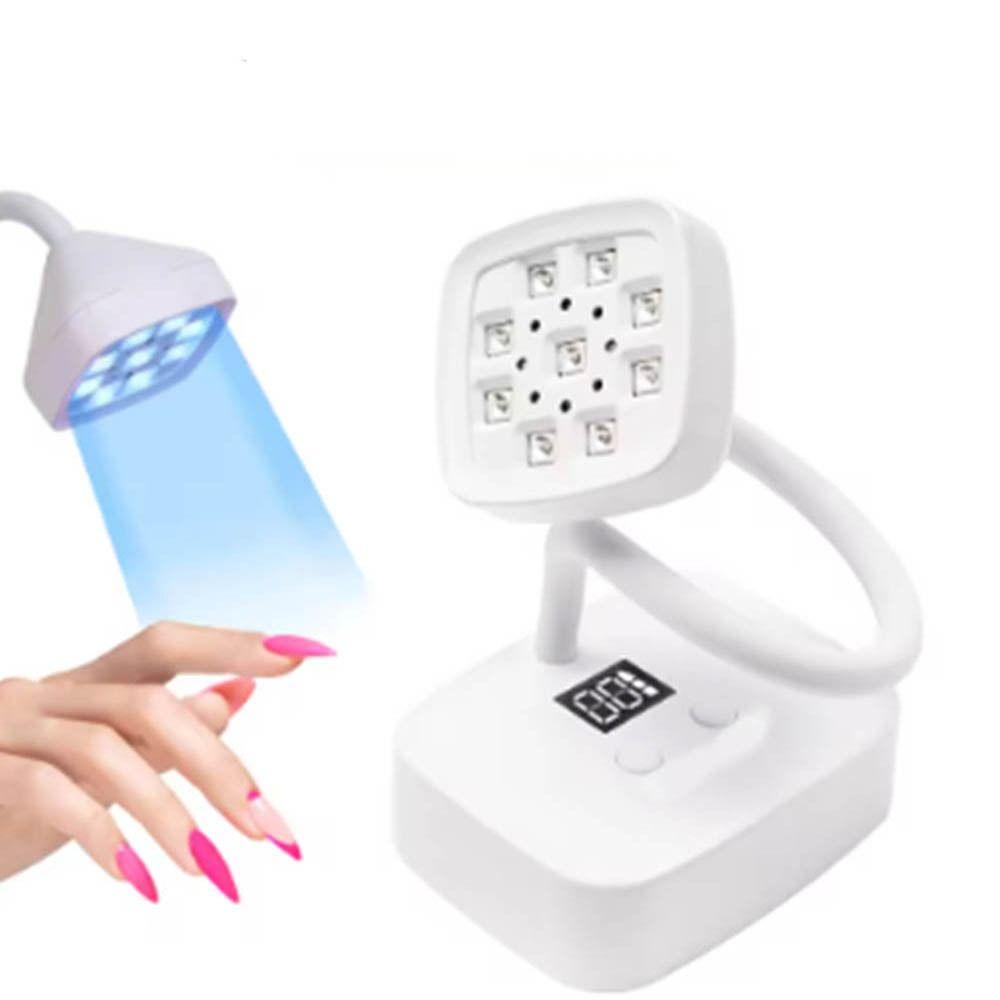 9LED Desktop Nail Lamp 360° Bendable Nail Dryer Light Automatic Sensing UV Curing Light  Gel Polish