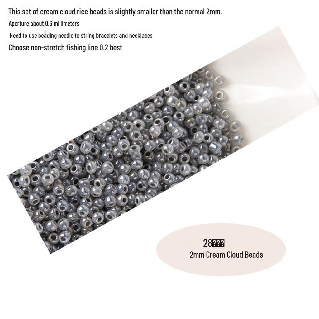 Imported 3A Quality 2mm Creamy Cloud Iridescent Seed Beads for DIY Jewelry Making