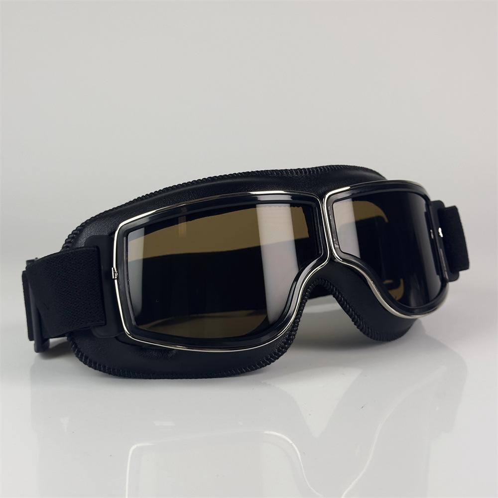 Vintage Style Riding Goggles - Windproof Anti-Dust Protective Eyewear for Motorcycle, Scooter, Cycling