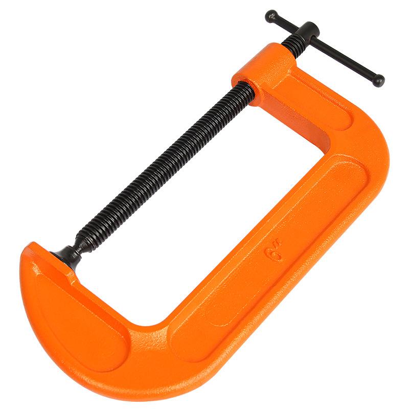 Heavy-Duty Green G-Type Metal Woodworking Clamp for Fast Positioning