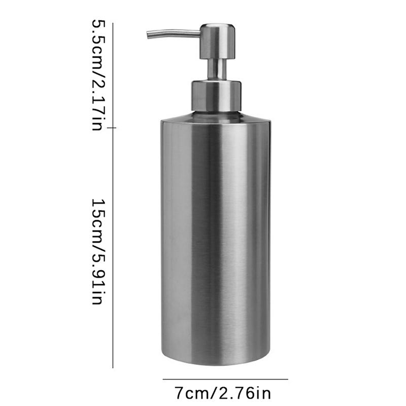 Stainless Steel Hand Wash Dispenser Portable Anti-rust Replacement Refillable Washable Reusable Stylish Home Bathroom Bottle
